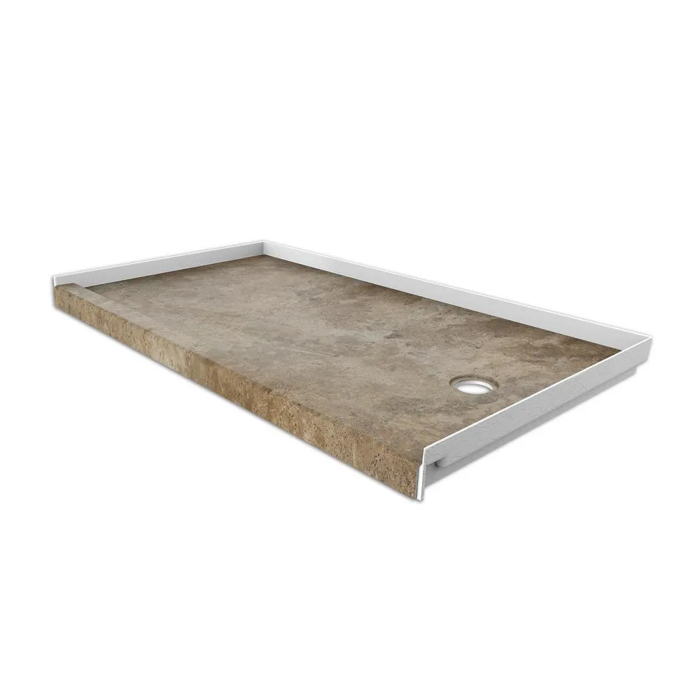 30 in. x 60 in. Single Threshold Shower Base with Right Hand Drain in Calacatta White, photo 8 of 20