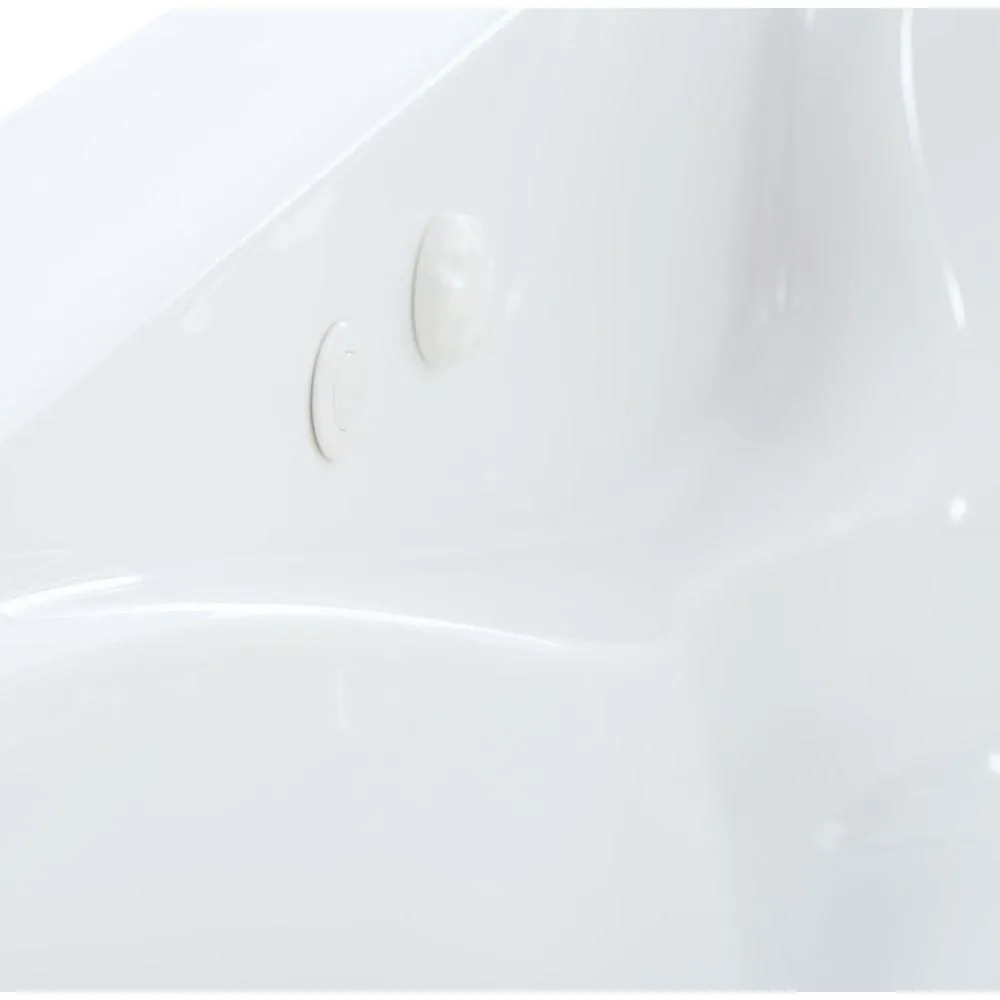 Cadet 60 in. x 42 in. Reversible Drain EverClean Whirlpool Tub in White, photo 9 of 13