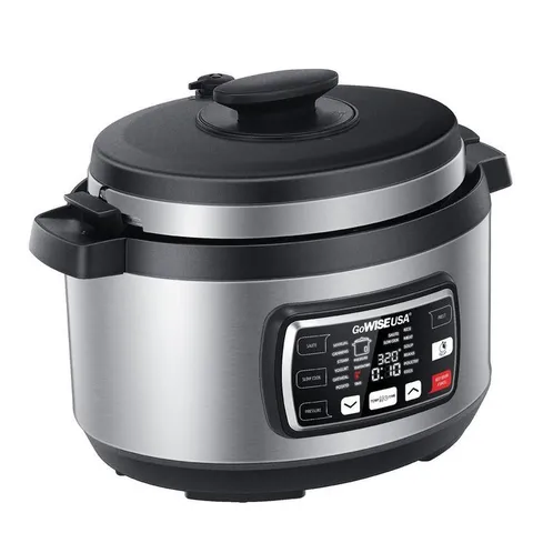 Ovate 9.5 Qt. Stainless Steel Oval Electric Pressure Cooker with 6-Accessories and 50-Recipes