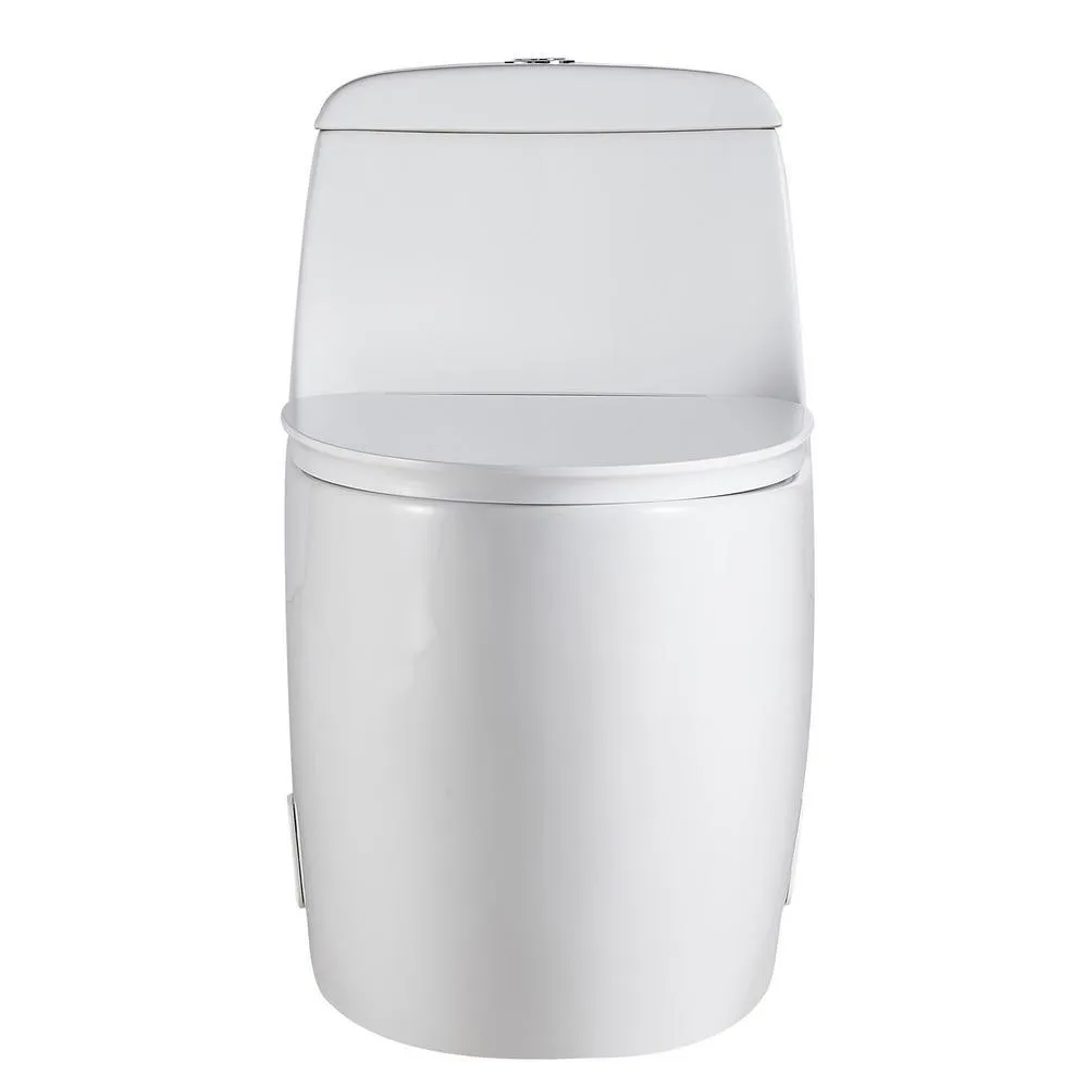 New practical double flush 1 piece 0.8 / 1.28 GPF white double pumping Elongated toilet with chair, photo 3 of 8