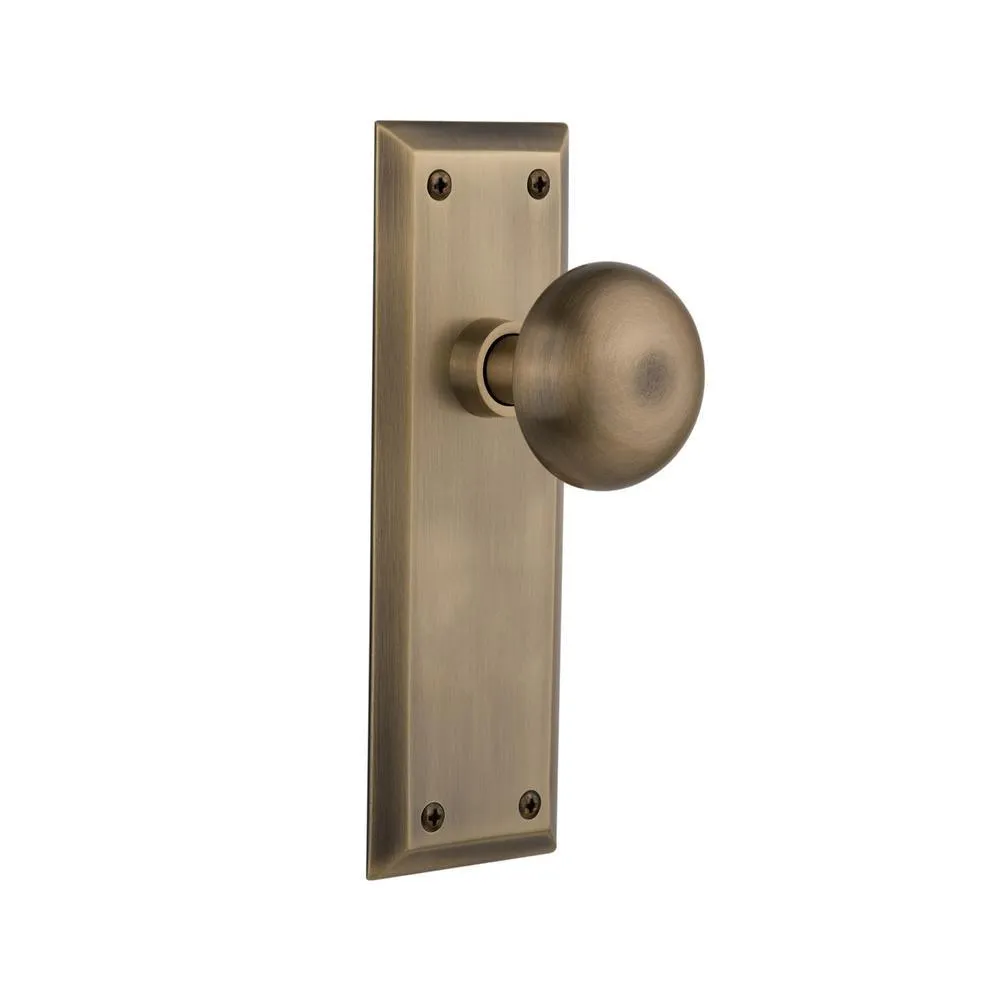 New York Plate Double Dummy New York Door Knob in Oil-Rubbed Bronze, photo 7 of 9