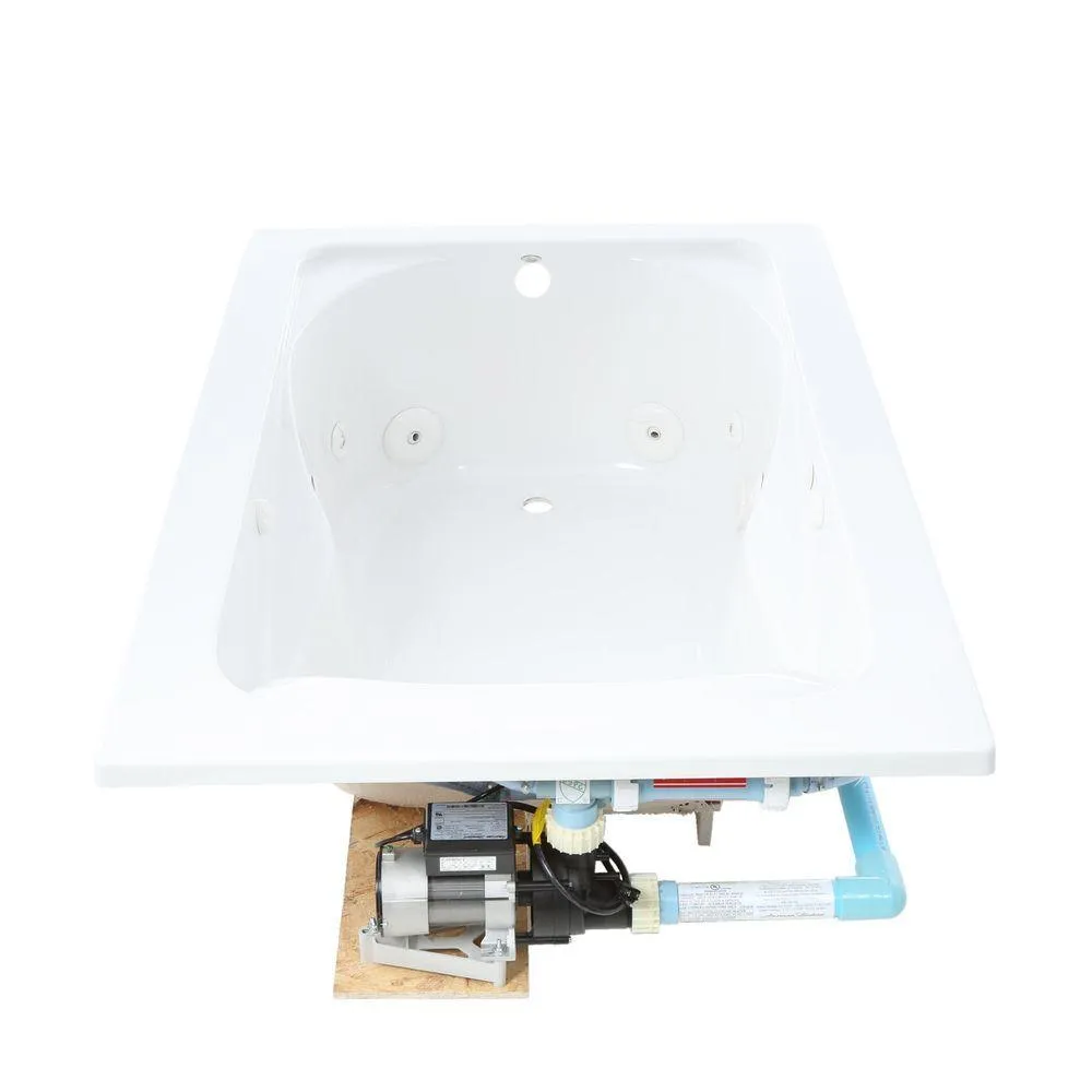 Cadet 60 in. x 42 in. Reversible Drain EverClean Whirlpool Tub in White, photo 4 of 13