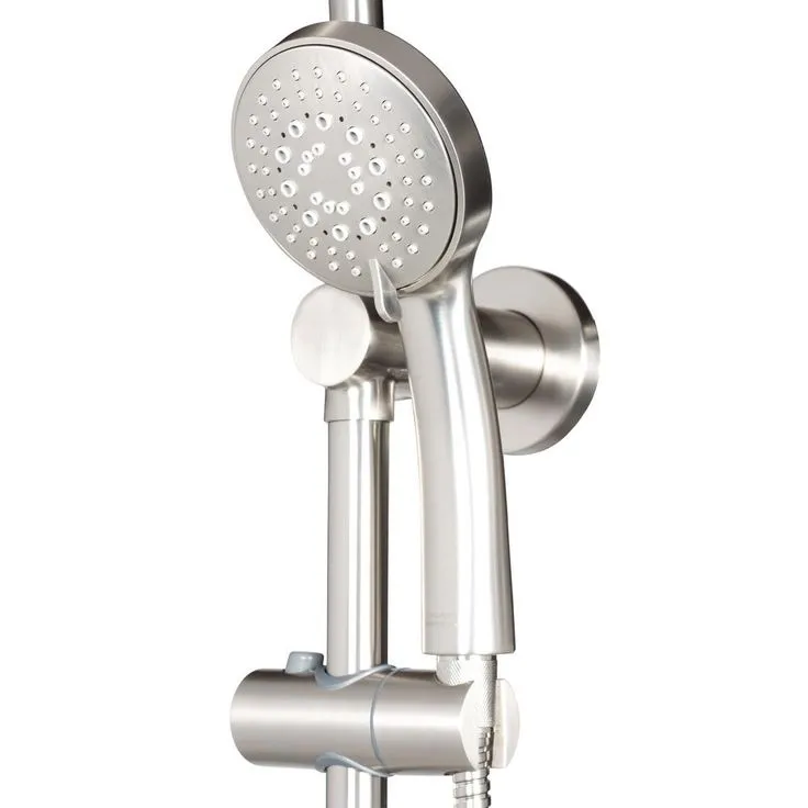 PULSE ShowerSpas 7-spray 8 in. Dual Shower Head and Handheld Shower Head with Body spray in Brushed-Nickel, photo 5 of 10