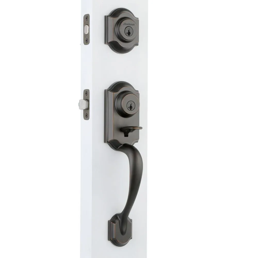 Montara Venetian Bronze Single Cylinder Door Handleset with Juno Entry Door Knob Featuring SmartKey Security, photo 3 of 8