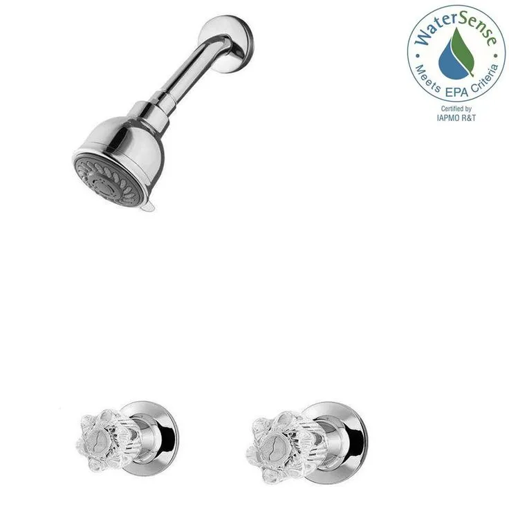 Pfister Bedford 2-Handle 3-Spray Round Shower Faucet in Polished Chrome (Valve Included), photo 2 of 3