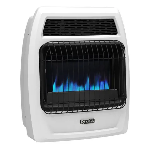 20,000 BTU Blue Flame Vent Free Natural Gas Thermostatic Wall Heater