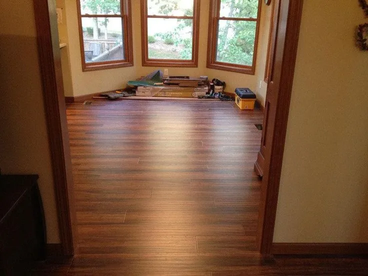 BuildDirect Balinese Rosewood 12mm 48" X 6.5" Laminate Flooring (15.1sq. ft. per box), photo 8 of 11