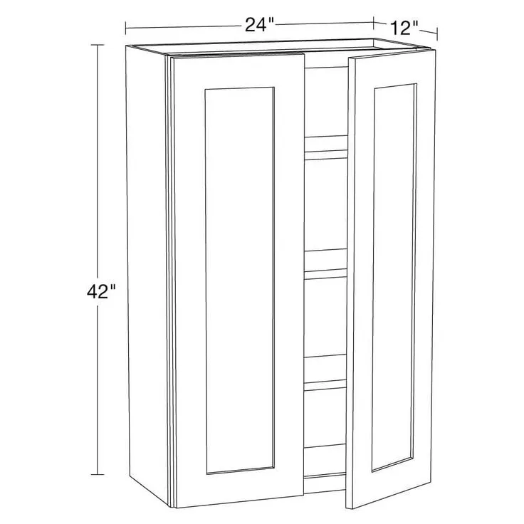 Home Decorators Collection Newport 24 in. W x 12 in. D x 42 in. H Assembled Plywood Wall Kitchen Cabinet in Mythic Blue with Soft Close, photo 3 of 5