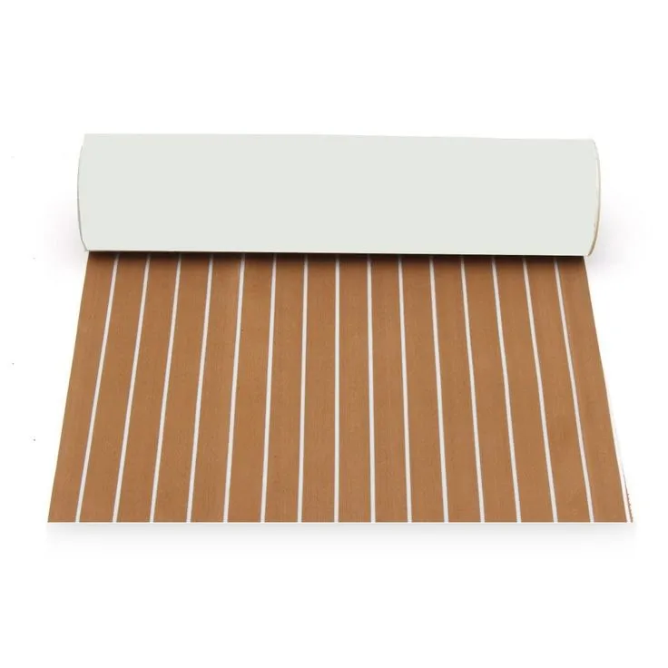 1Pcs 95'' x 35'' Marine Boat Sheet Teak Decking Boat Flooring Mats Yacht Flooring EVA Foam Floor Sheet Non-Skid Self-Adhesive Sea Deck , 5.5mm Thickness, photo 2 of 11