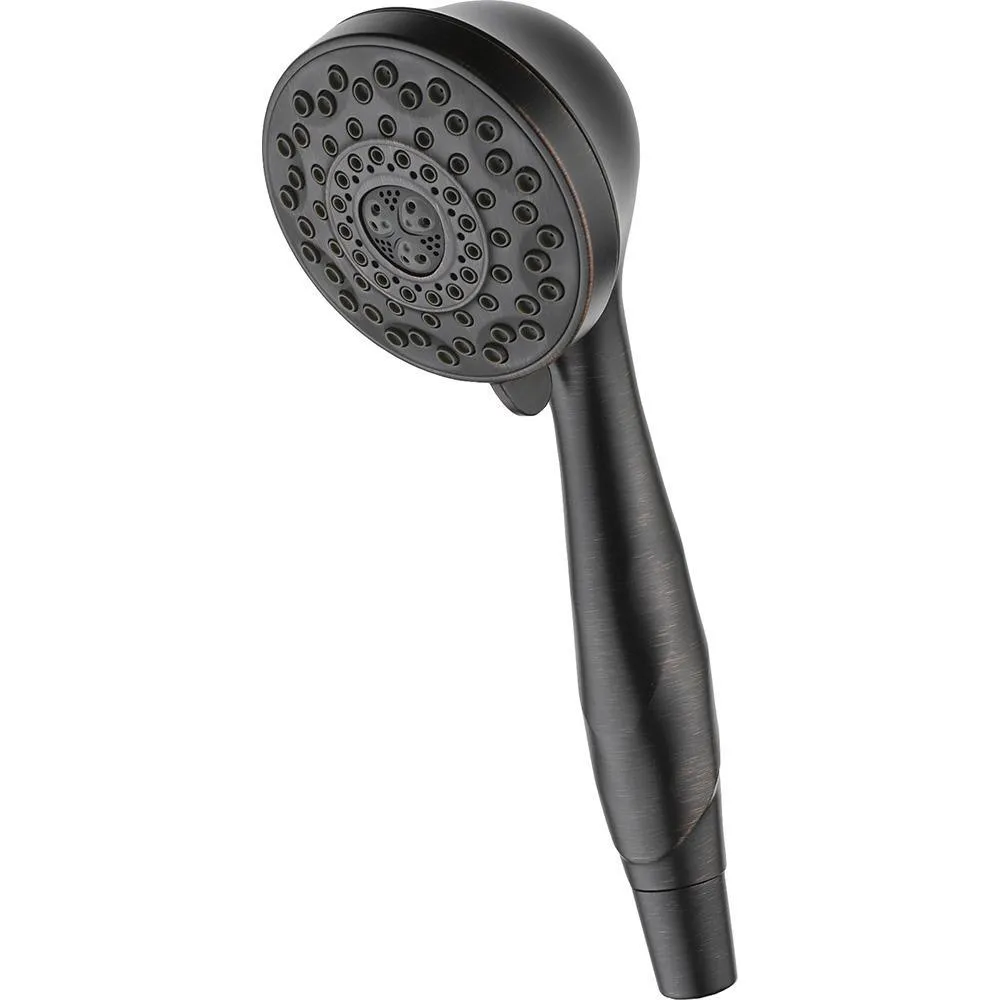 7-Spray 3.8 in. Single Wall Mount Handheld Shower Head in Polished Brass, photo 4 of 4