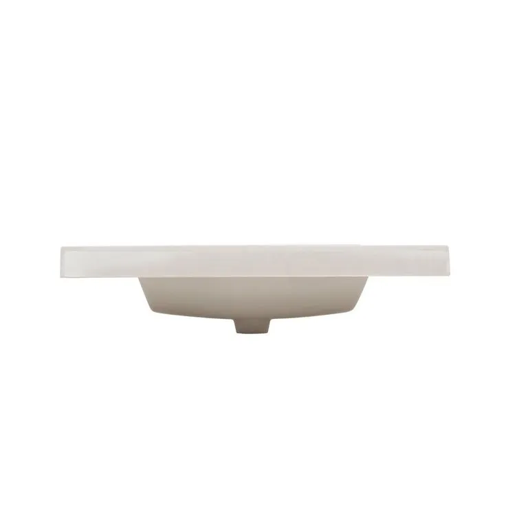 31 in. W x 22 in. D Cultured Marble Vanity Top in White with White Sink, photo 6 of 8
