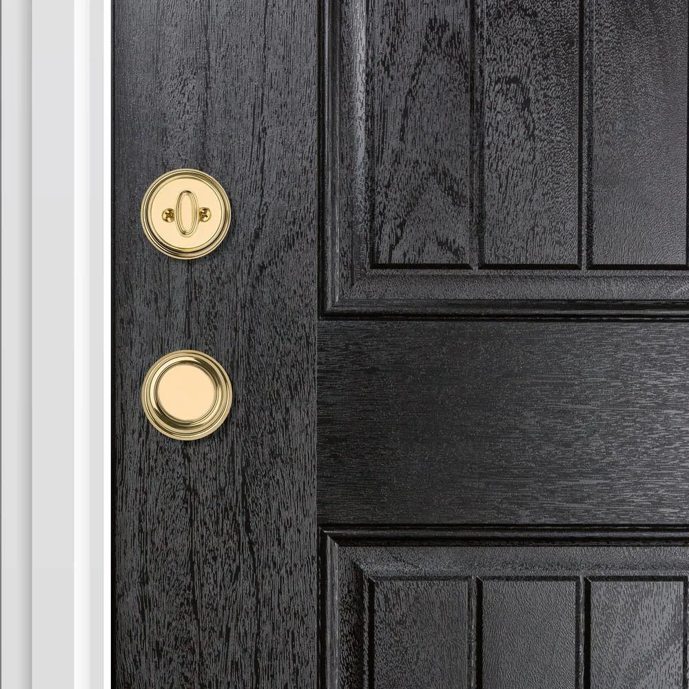 Prestige Avendale Single Cylinder Lifetime Polished Brass Door Handleset with Alcott Door Knob feat SmartKey Security, photo 5 of 11