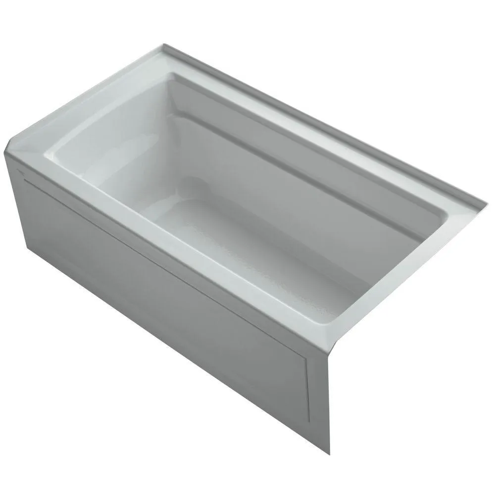 Archer 60 in. Right-Hand Drain Rectangular Alcove Bathtub in White, photo 18 of 18