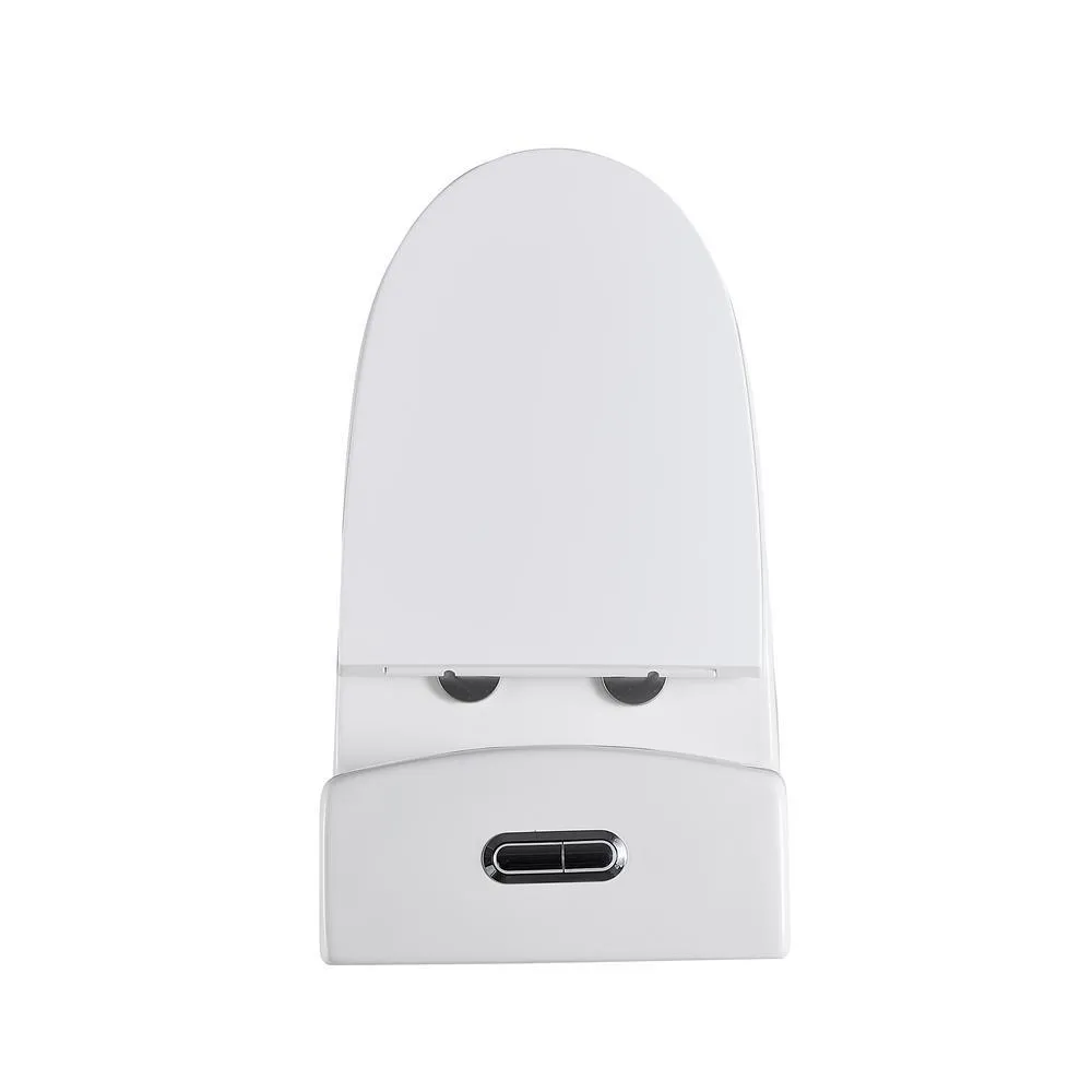 Siphon Flushing 1-Piece 1.28 GPF Dual Flush High Efficiency Elongated Toilet in White, Seat Included, photo 4 of 7