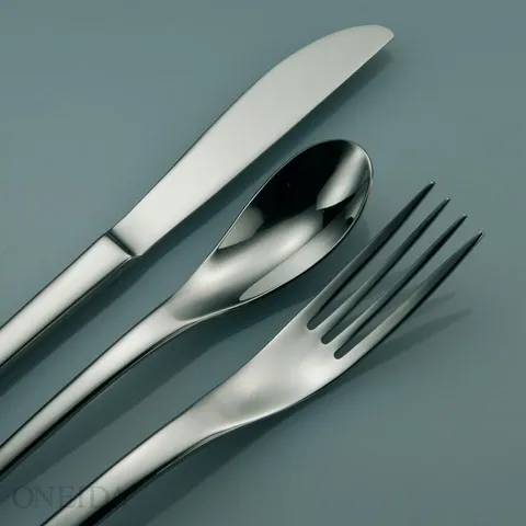 Apex 18/10 Stainless Steel Oval Bowl Soup/Dessert Spoons (Set of 12)