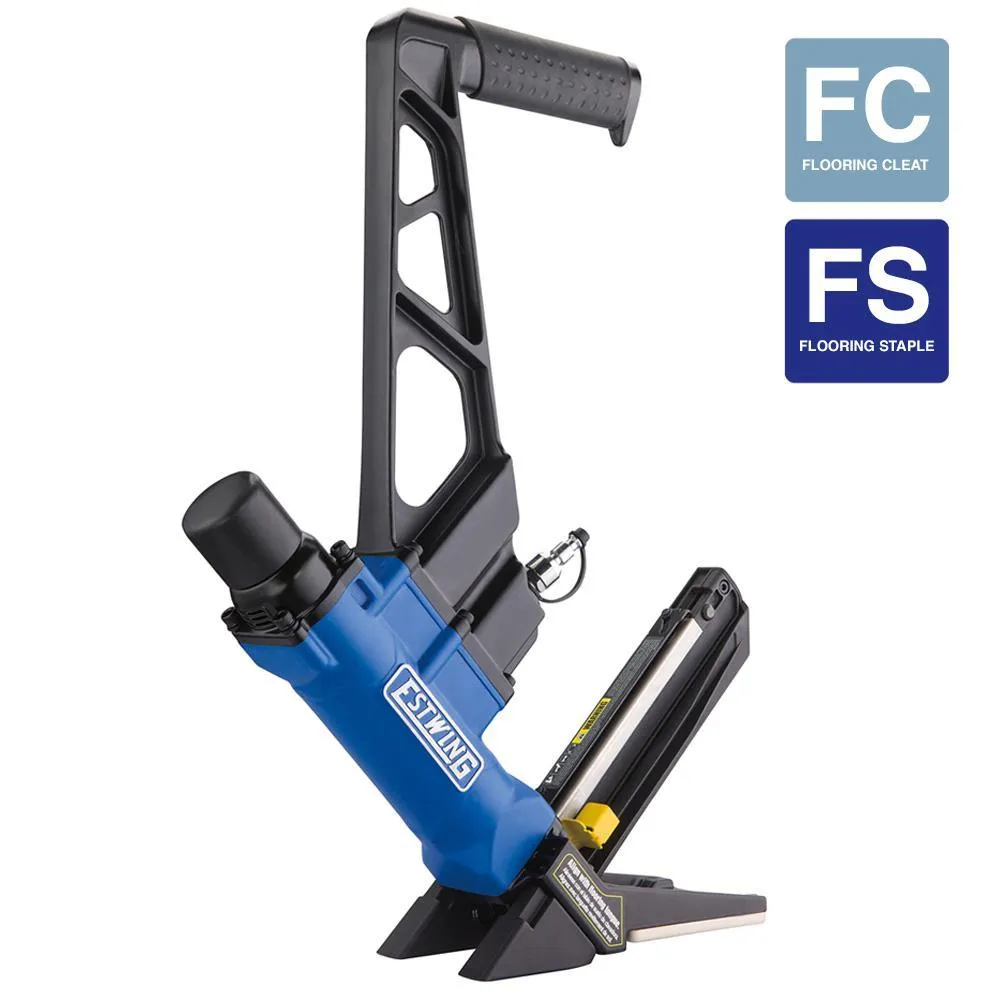 Estwing Pneumatic 2-in-1 15.5-Gauge and 16-Gauge 2 in. Flooring Nailer and Stapler with Bag, photo 2 of 8