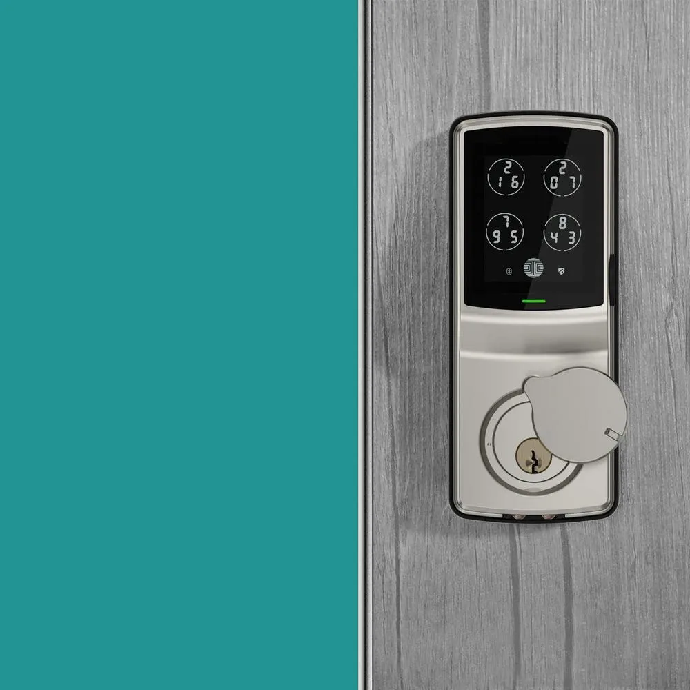 Lockly Secure Plus Satin Nickel Single-Cylinder Alarmed Deadbolt Lock with Smart Keypad, Bluetooth and 3D Fingerprint, photo 8 of 10