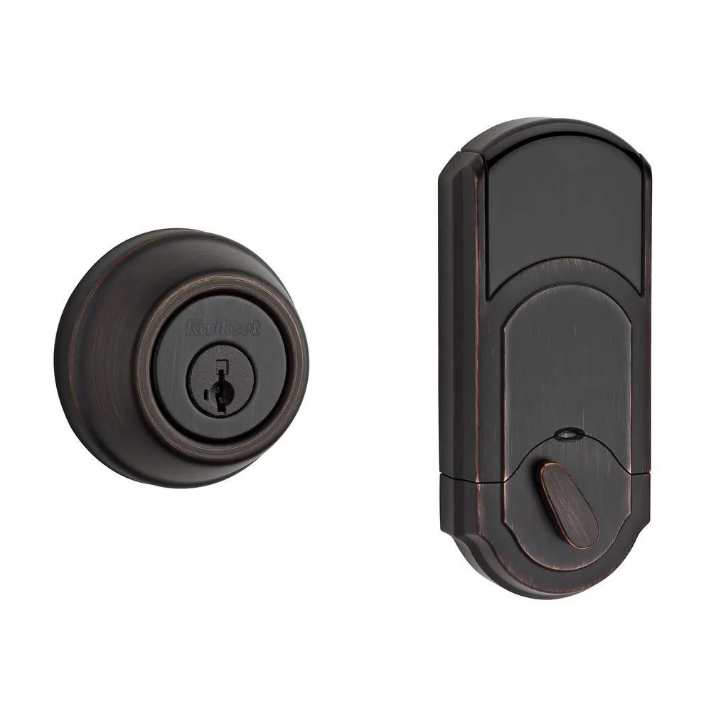 910 Signature Series Single Cylinder Traditional Venetian Bronze Deadbolt with Home Connect Technology, photo 2 of 6