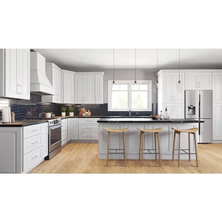 Home Decorators Collection Grayson 18 in. W x 24 in. D x 96 in. H Assembled Plywood Pantry Kitchen Cabinet in Pacific White with Soft Close RH, photo 5 of 6