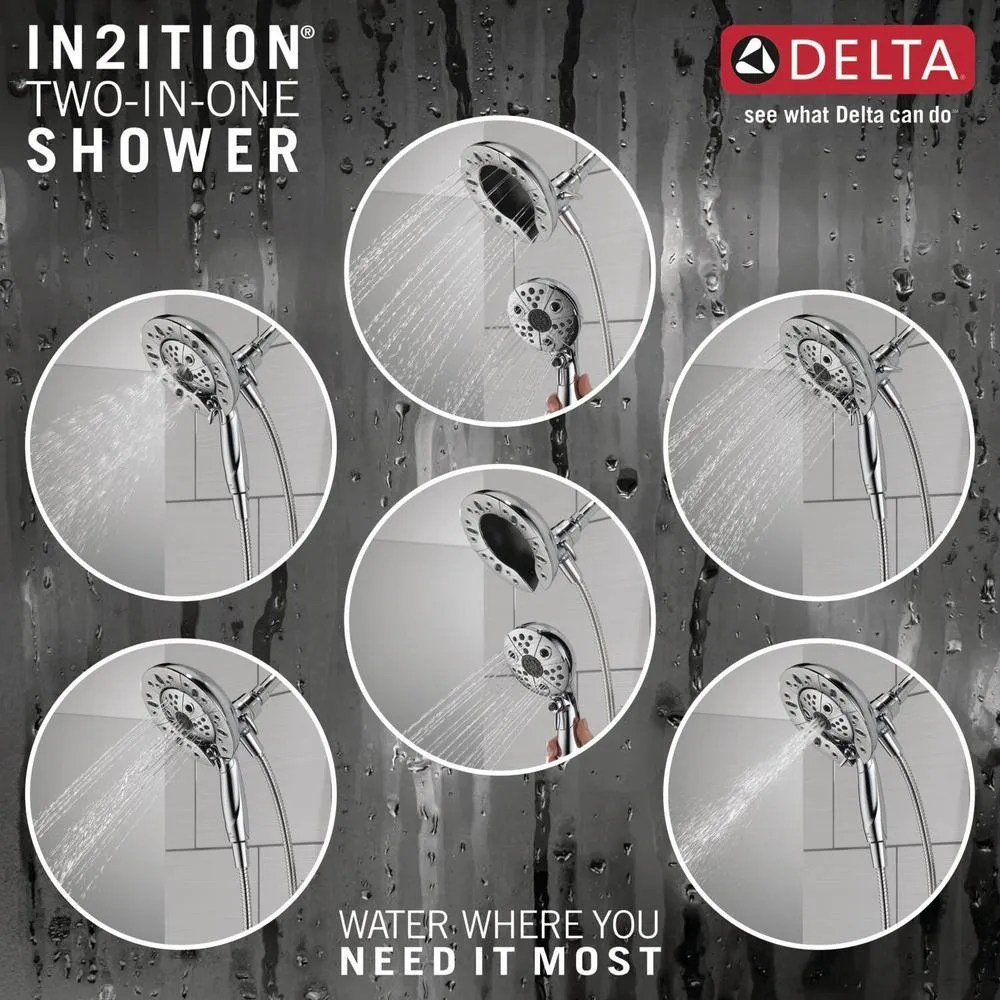 Vesna In2ition 2-in-1 Single-Handle 5-Spray Tub and Shower Faucet in Chrome (Valve Included), photo 5 of 16