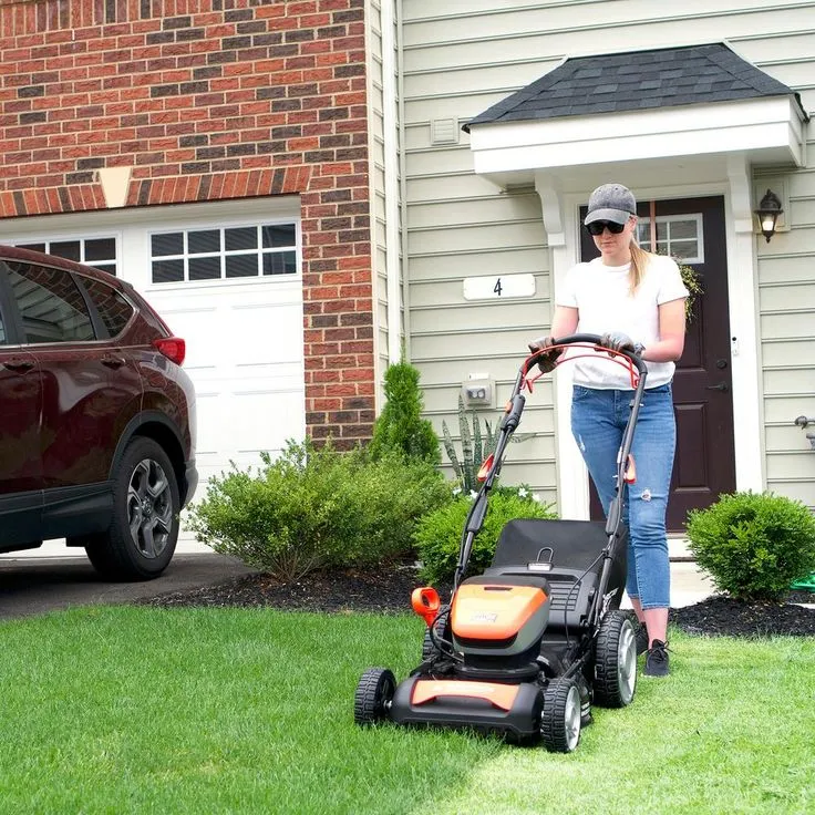 YARD FORCE 20 in. 60-Volt Cordless Brushless Lithium-ion 4.0Ah Walk Behind RWD Self-Propelled Mower, Battery, Fast Charger Included, photo 6 of 9