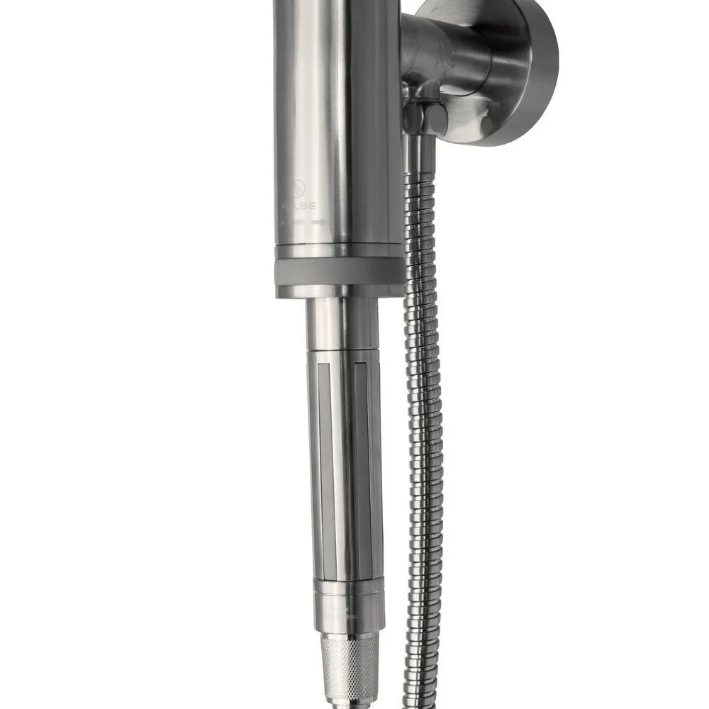 1-spray 8 in. Dual Shower Head and Handheld Shower Head with Low Flow in Brushed-Nickel, photo 4 of 6