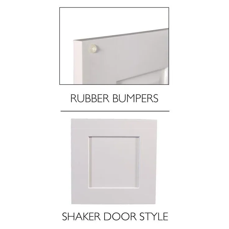 Brookings Plywood Ready to Assemble Shaker 24x30x12 in. 1-Door Blind Wall Kitchen Cabinet in White, photo 2 of 15