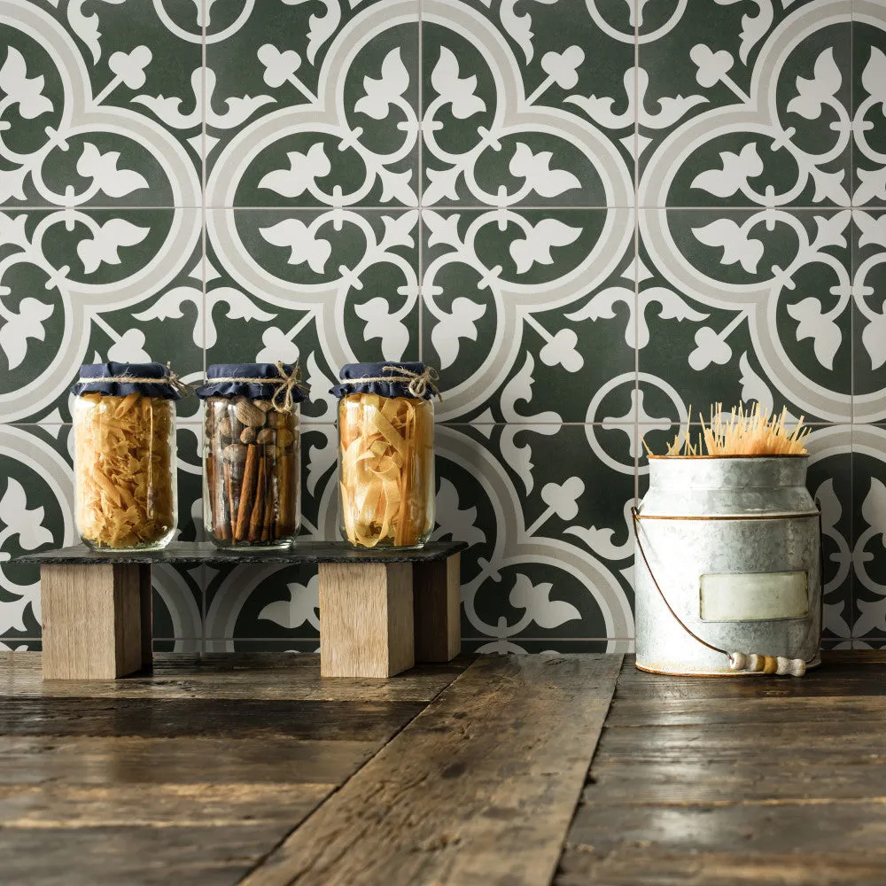 Merola Tile Arte Due Encaustic 9-3/4 in. x 9-3/4 in. Porcelain Floor and Wall Tile, photo 6 of 8
