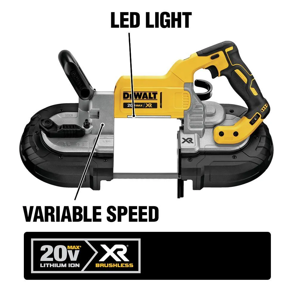 DEWALT 20V MAX Li-Ion Cordless Band Saw (Tool-Only) with 1-1/2 in. Die Grinder (Tool-Only), 2 Batteries 5.0Ah, Charger and Bag, photo 3 of 21