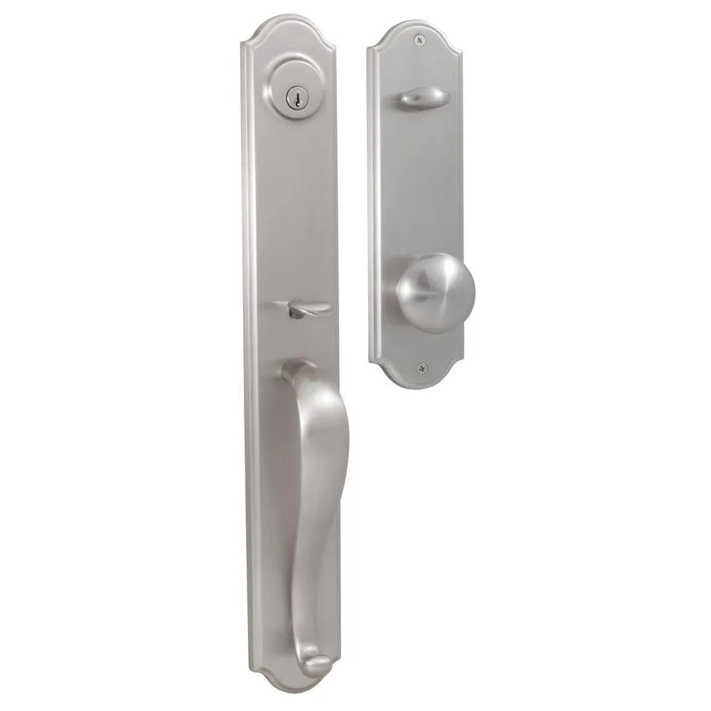 Elegance Single Cylinder Oil-Rubbed Bronze Philbrook Door Handleset with Impresa Knob, photo 5 of 5