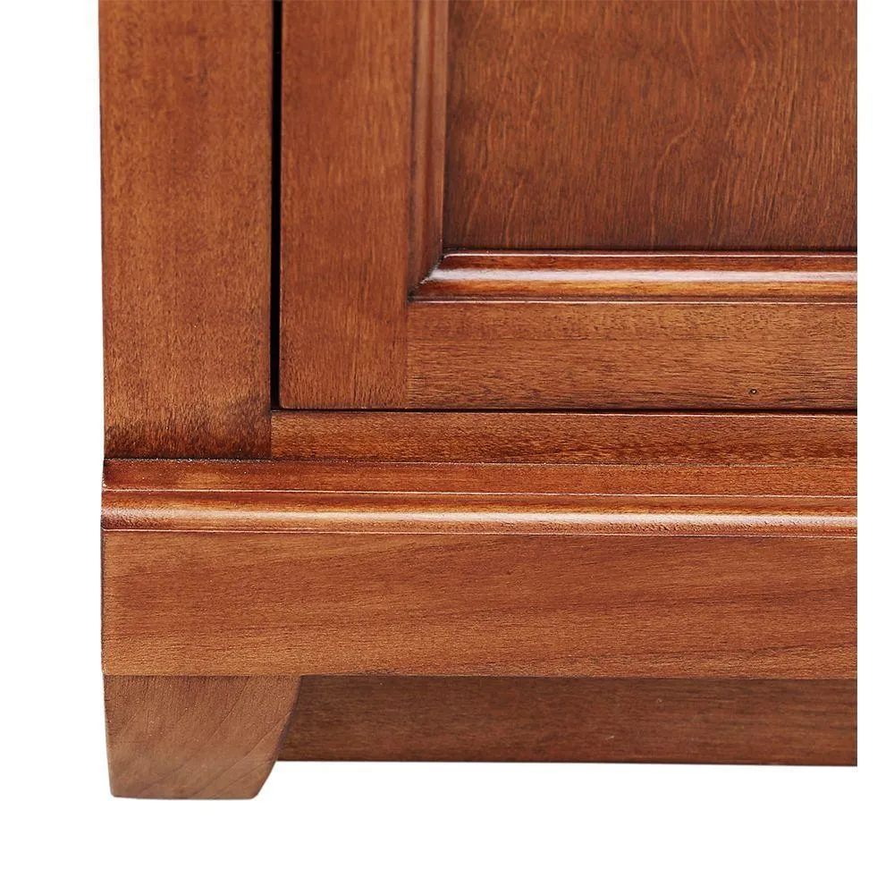 Naples 24 in. W x 17 in. D x 74 in. H Bathroom Linen Cabinet in Warm Cinnamon, photo 4 of 12