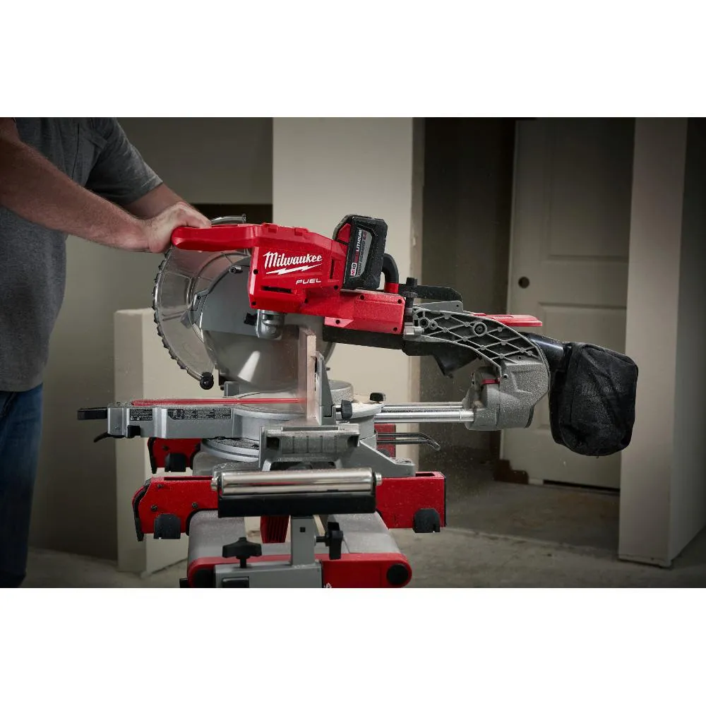 M18 FUEL 18-Volt Lithium-Ion Brushless Cordless 10 in. Dual Bevel Sliding Compound Miter Saw Kit W/(1) 9.0Ah Battery, photo 7 of 13