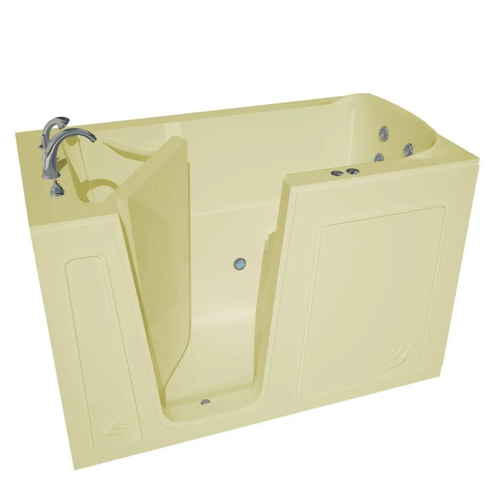 Universal Tubs Nova Heated 4.5 ft. Walk-In Whirlpool Bathtub in Biscuit with Chrome Trim, photo 34 of 52