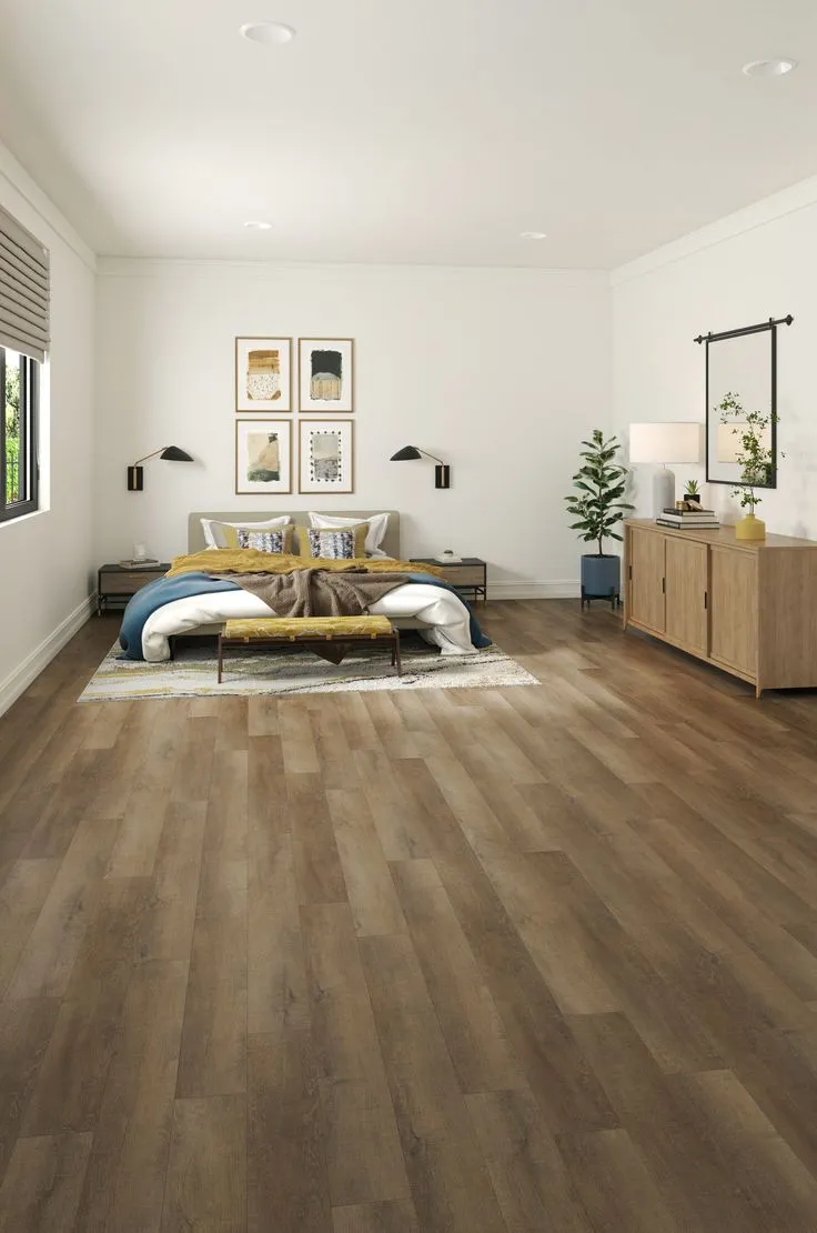 Style Selections Sisal Oak 6-mil x 6-in W x 48-in L Water Resistant Interlocking Luxury Vinyl Plank Flooring, photo 6 of 8