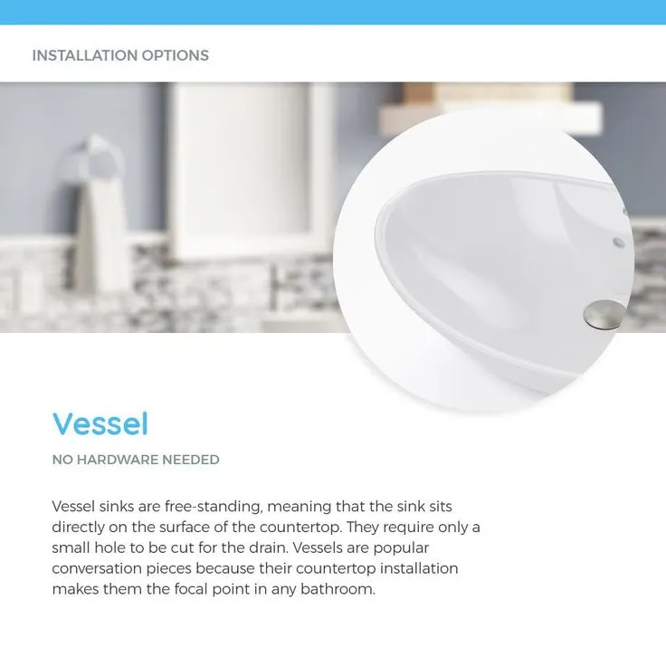 MR Direct Porcelain Vessel Sink in White with 718 Faucet and Pop-Up Drain in Brushed Nickel, photo 9 of 9