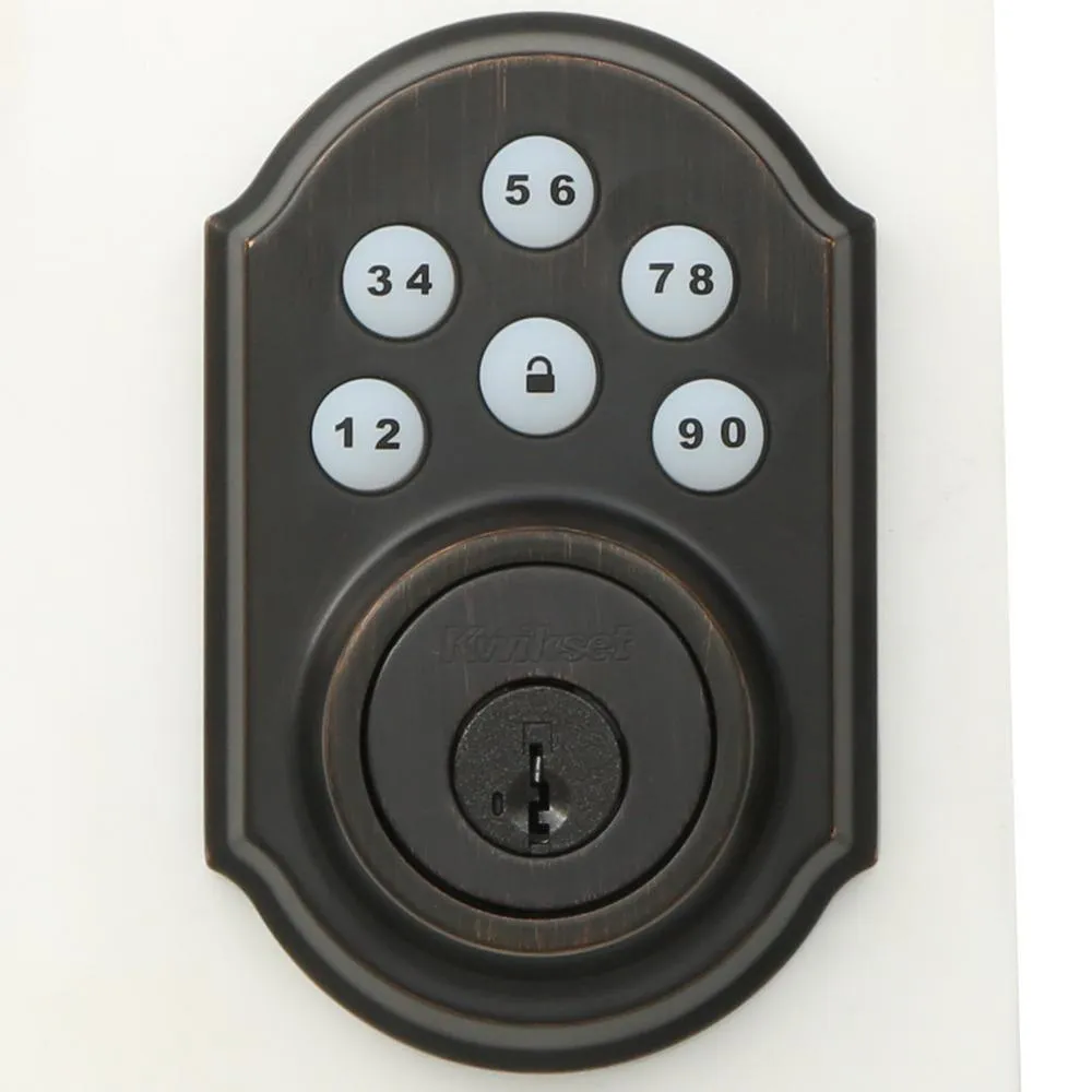 Kwikset Z-Wave SmartCode 910 Venetian Bronze Single Cylinder Electronic Deadbolt Featuring SmartKey Security, photo 3 of 13