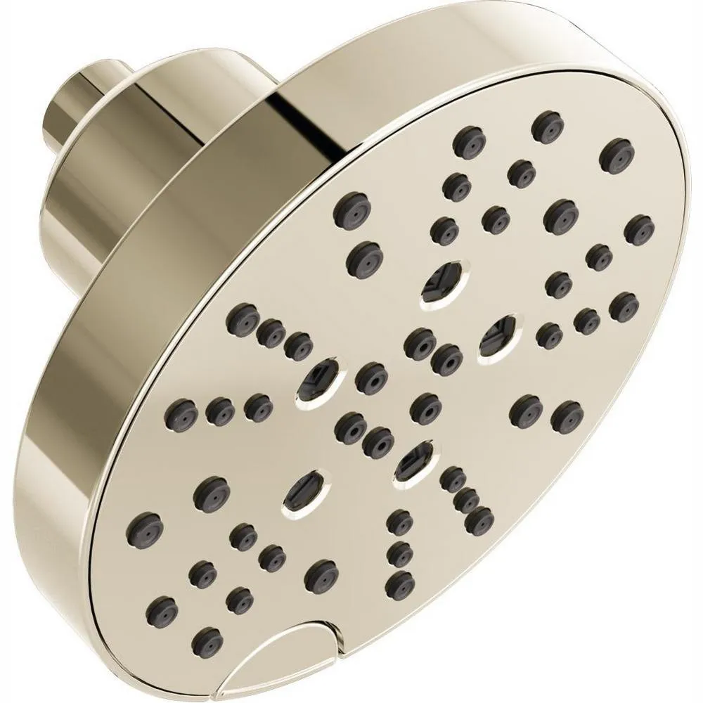 Pivotal 5-Spray 6 in. Single Wall Mount Fixed Rain H2Okinetic Shower Head in Matte Black, photo 15 of 17