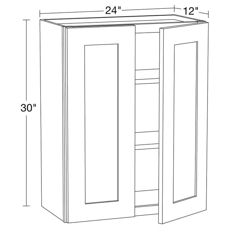 Home Decorators Collection Newport 24 in. W x 12 in. D x 30 in. H Assembled Plywood Wall Kitchen Cabinet in Mythic Blue with Soft Close, photo 5 of 5