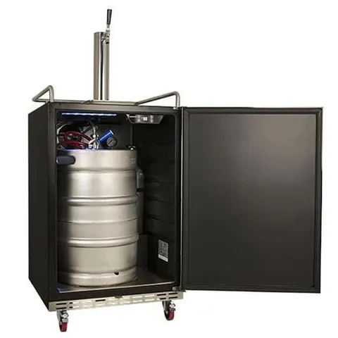 Half-Barrel Keg Black Digital Kegerator