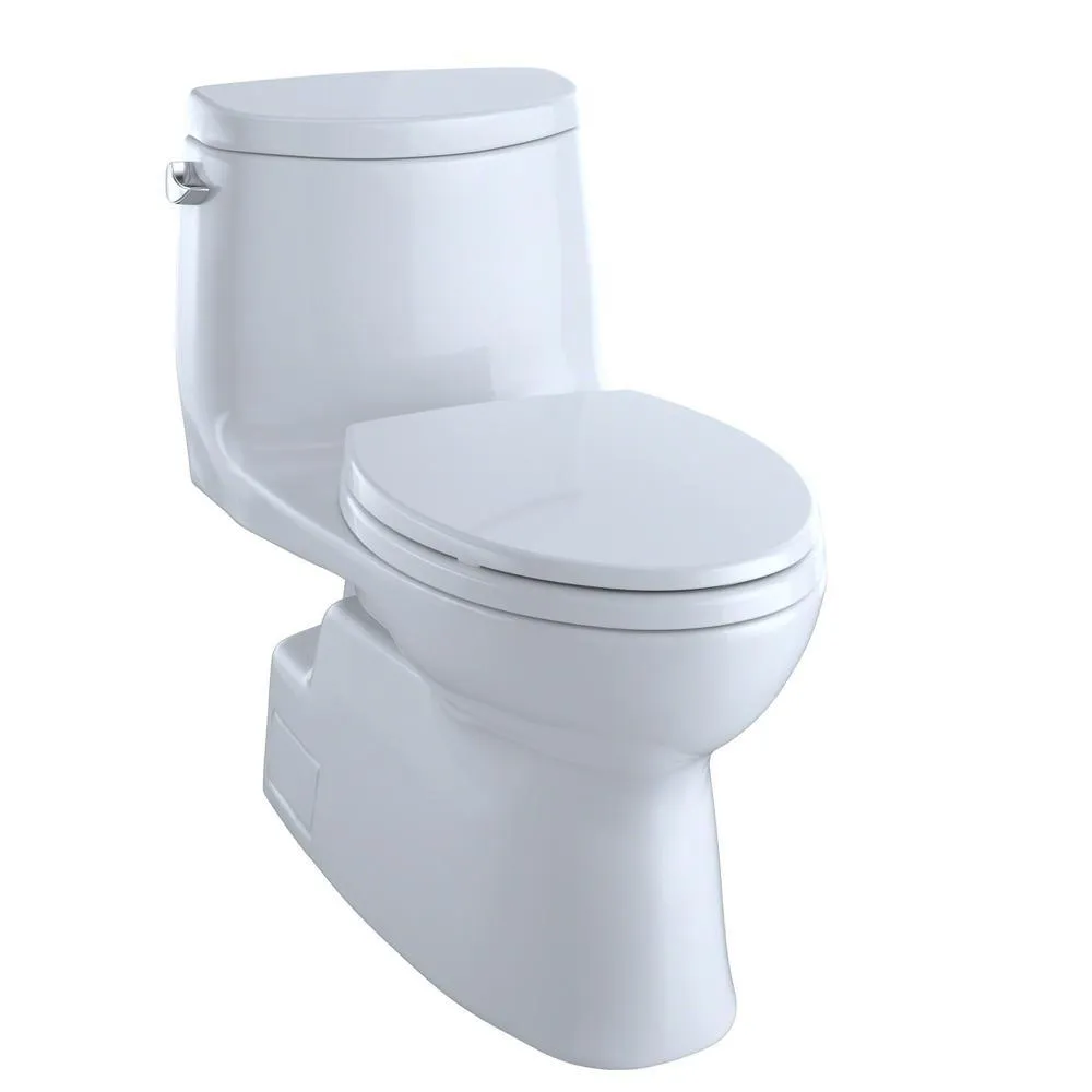 Carlyle II 1-Piece 1.28 GPF Single Flush Elongated Skirted Toilet with CeFiONtect in Cotton White, photo 4 of 15