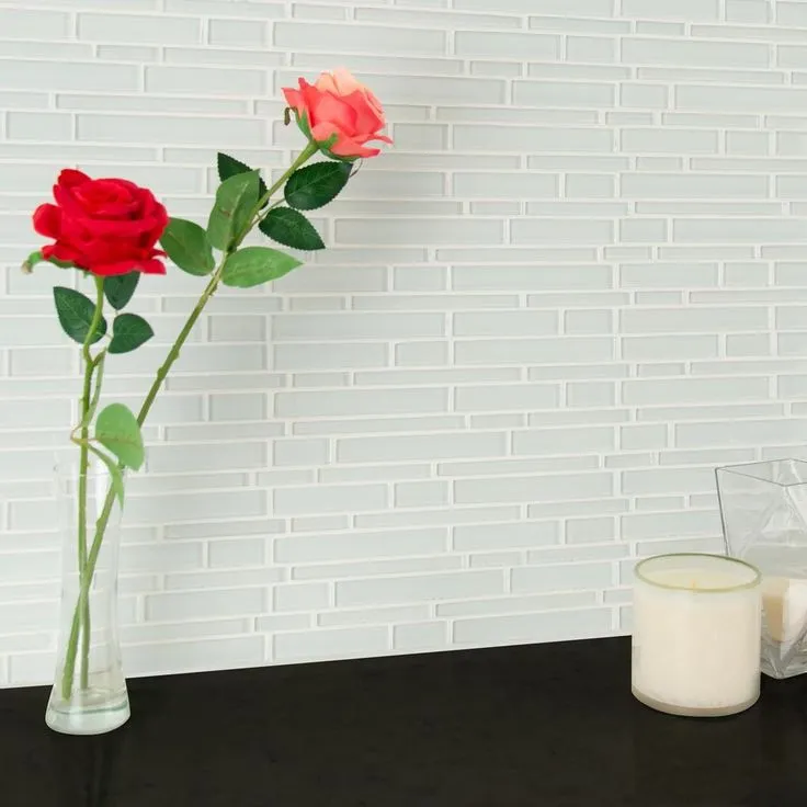 MSI Ice Interlocking 12 in. x 12 in. x 8 mm Glass Mesh-Mounted Mosaic Tile (10 sq. ft./case), photo 7 of 11