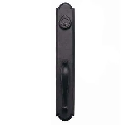 Single Cylinder Iron Black Door Handleset