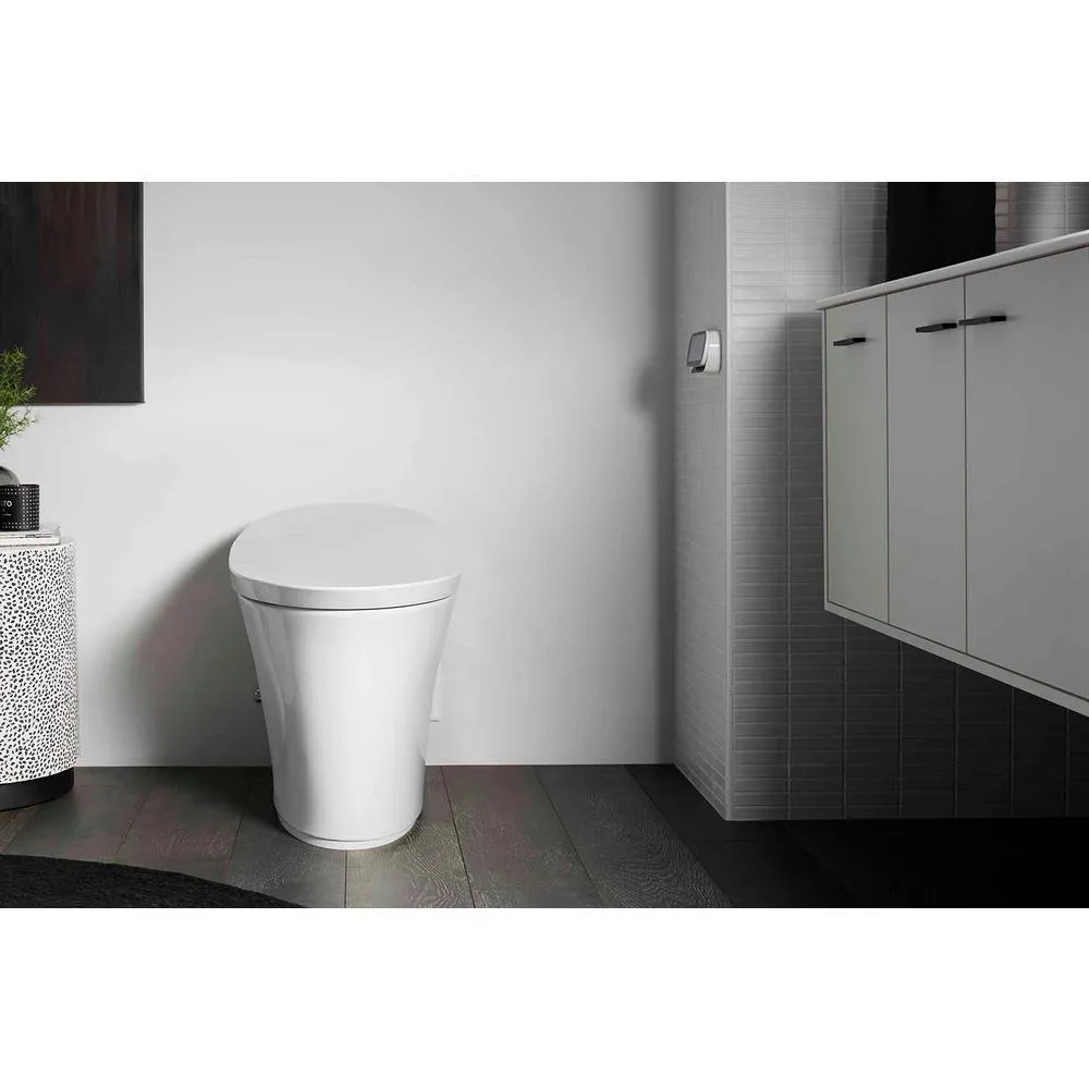Veil Comfort Height Intelligent 1-Piece 0.8 or 1.28 GPF Dual Flush Elongated Toilet in White Seat Included, photo 2 of 12