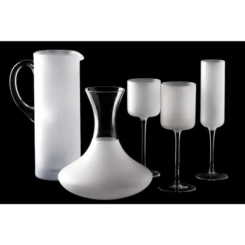White Night Frosted Champagne Glass