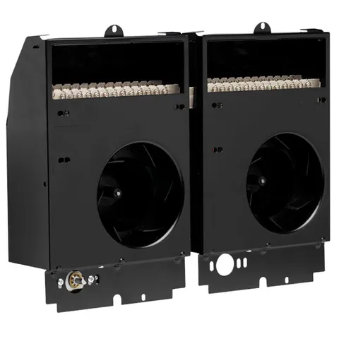 Com-Pak Twin 4,000-Watt 240-Volt Fan-Forced Wall Heater Assembly Only with Thermostat