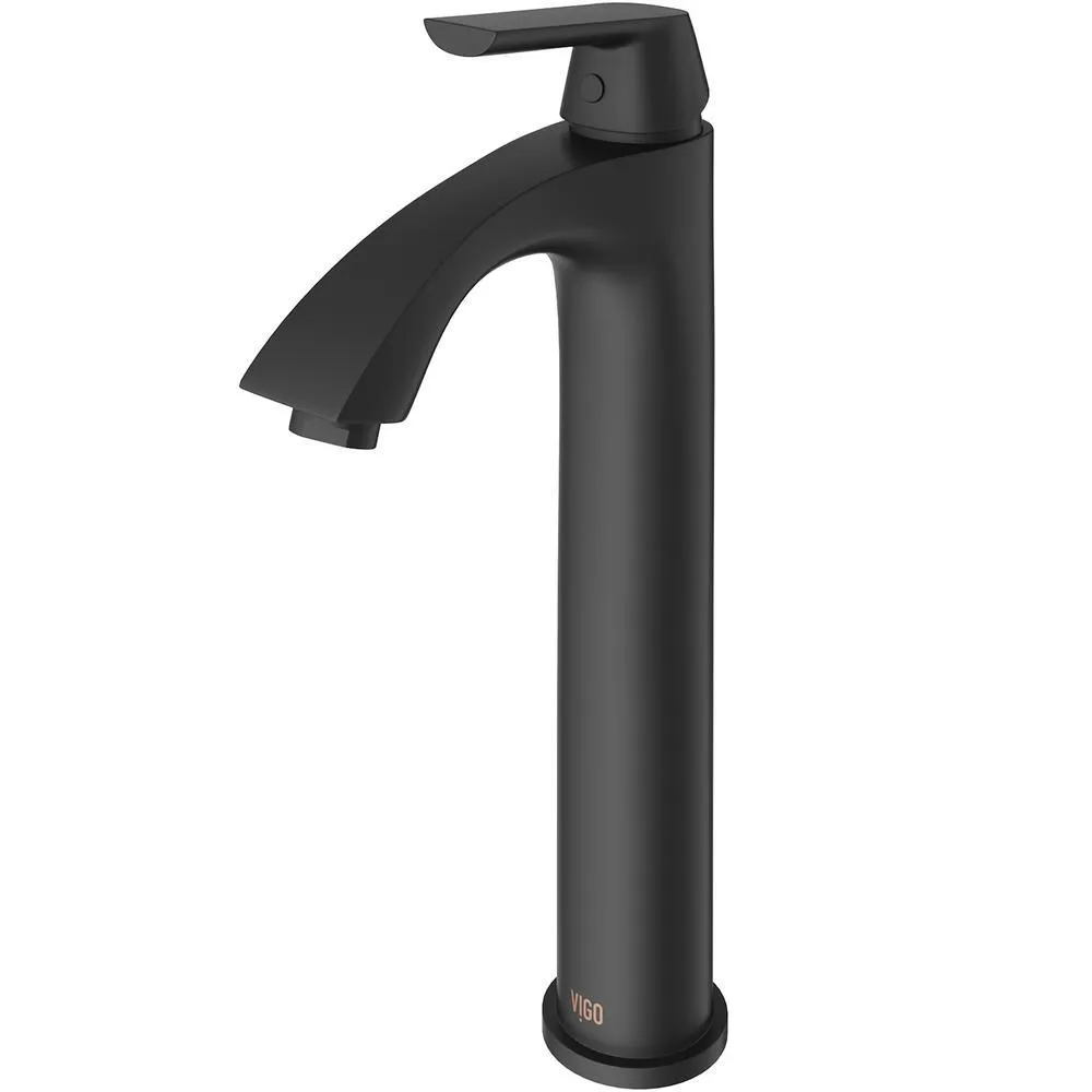 VIGO Linus Single Hole Single-Handle Vessel Bathroom Faucet in Brushed Nickel, photo 3 of 5