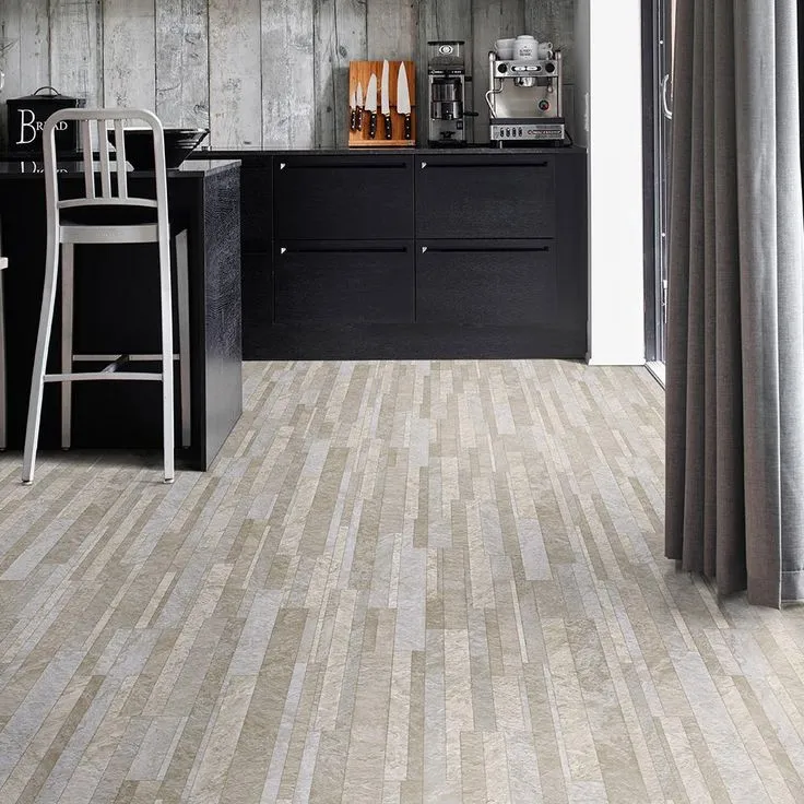 TrafficMASTER Broken Slate Neutral Residential/Commercial Vinyl Sheet, Sold by 13.2 ft. Wide x Custom Length, photo 4 of 7