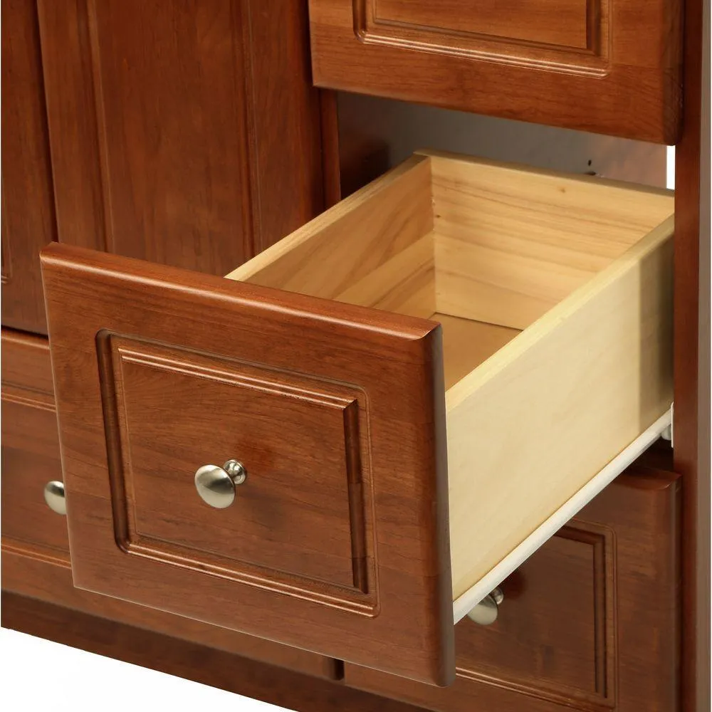 Ultraline 42 in. W x 21 in. D x 34.5 in. H Vanity Cabinet Only in Medium Alder, photo 6 of 45