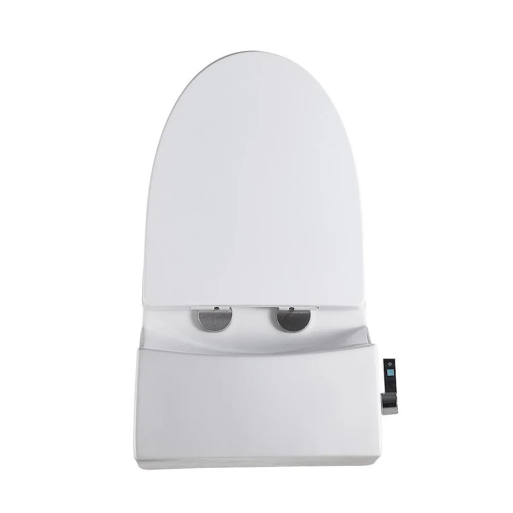 1-Piece 0.8 GPF/1.28 GPF Single Flush High Efficiency Elongated Toilet in White, Seat Included, photo 5 of 7