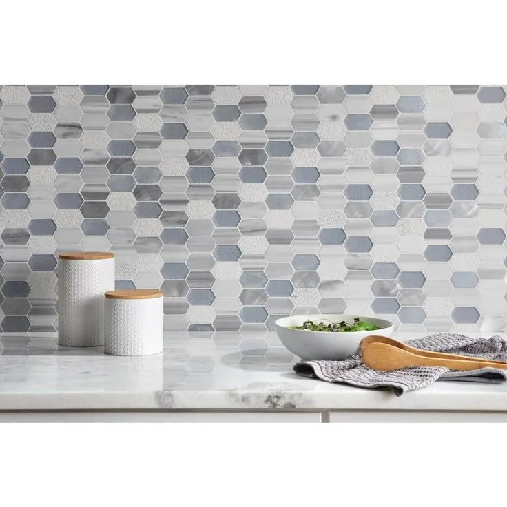 MSI Harlow Picket 11.5 in. x 12.4 in. x 8 mm Textured Multi-Surface Mesh-Mounted Mosaic Tile (9.90 sq. ft. / case), photo 2 of 8